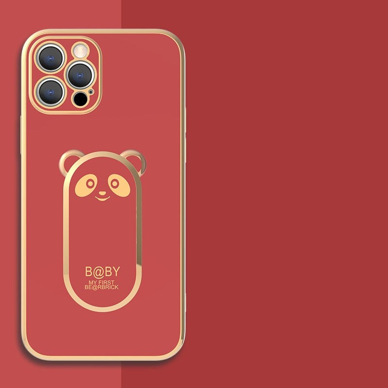 Cute panda Samsung phone case with 360 ring holder - product image 2